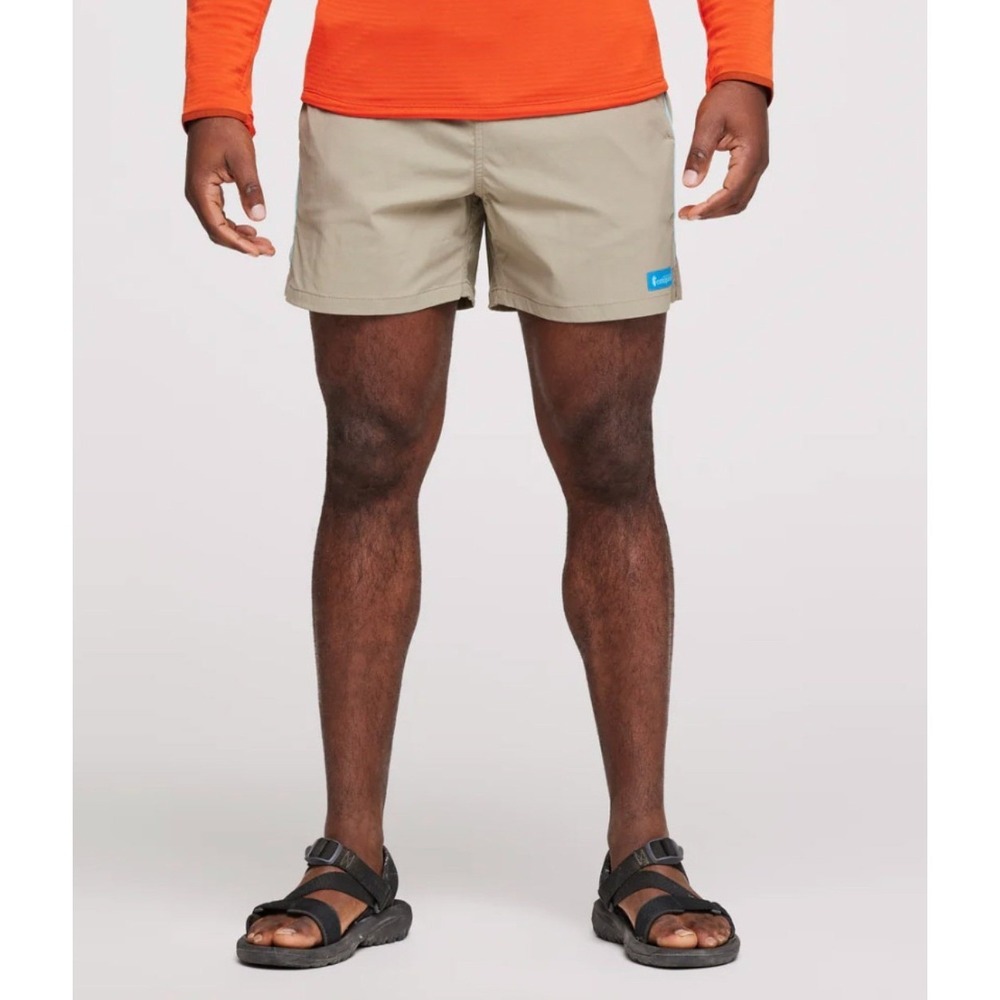 Cotopaxi Brinco Shorts Recycled Hiking Swim 5" Stone Gray Tan UPF L Gorpcore